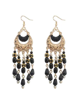 Ethnic Crescent Pattern Earrings