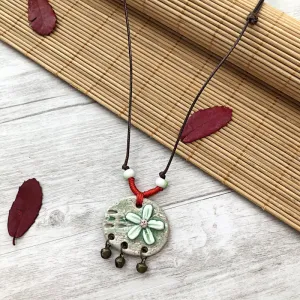 Ethnic Style Handmade Ceramic Necklace（Adjustable length）