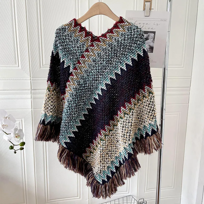 Ethnic Style Irregular Shawl Scarf