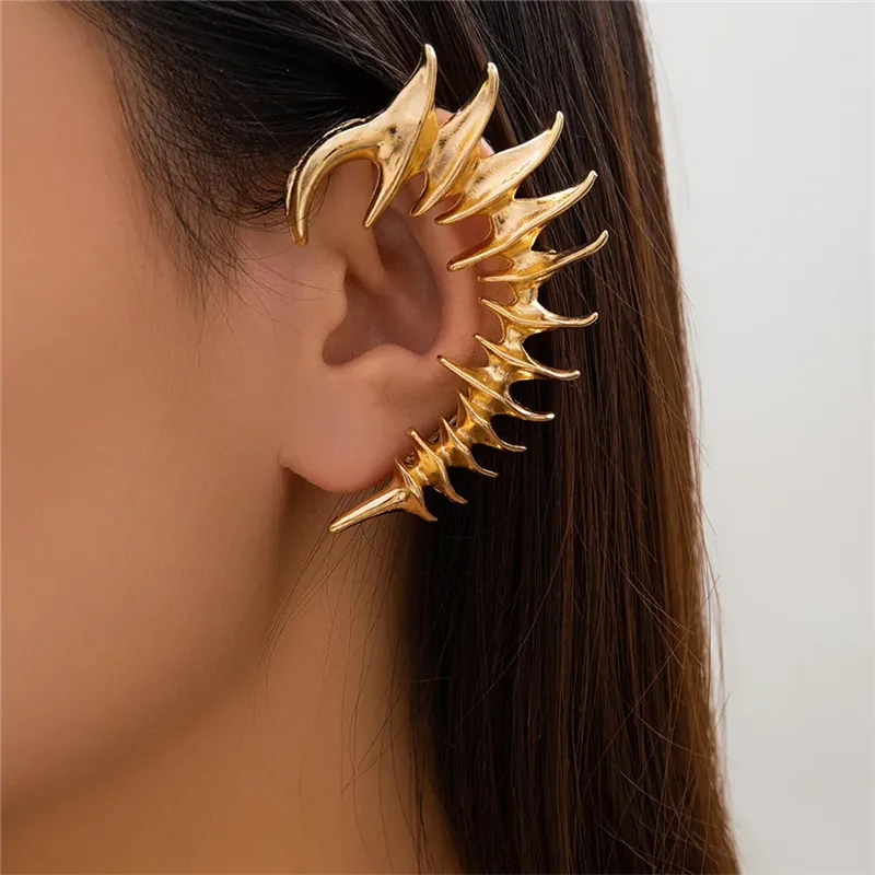 Ethnic Style Fish Bone Clip Earring for Women