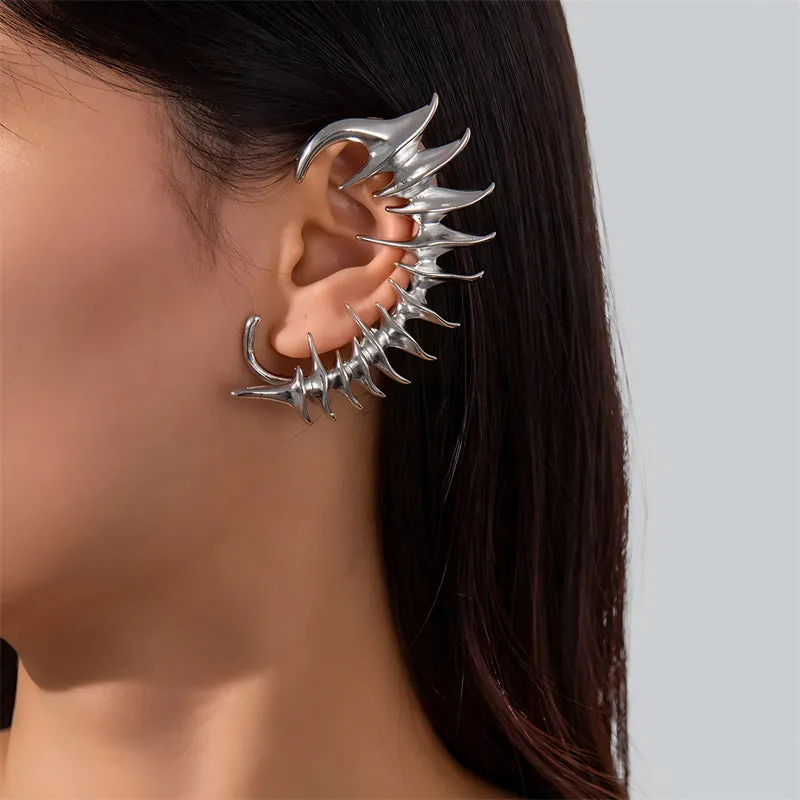 Ethnic Style Fish Bone Clip Earring for Women