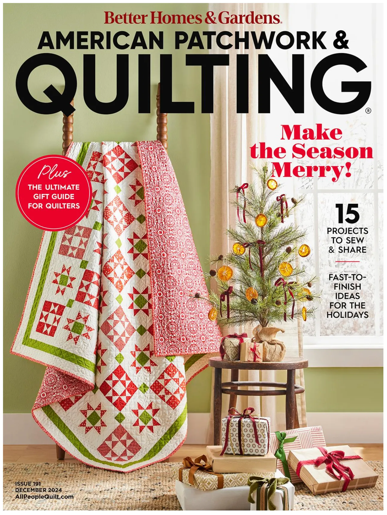Evening Glow Quilt Kit, APQ Issue 191, Serendipity Woods Scrappy Version, Pattern by Sarah Maxwell, 84 1/2" Square