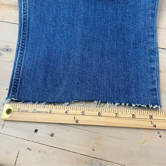 Everlane The Way High Cropped Raw Hem Jeans in Vintage Indigo, Women's Size 35