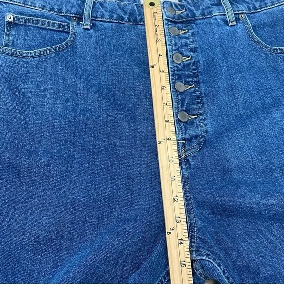 Everlane The Way High Cropped Raw Hem Jeans in Vintage Indigo, Women's Size 35
