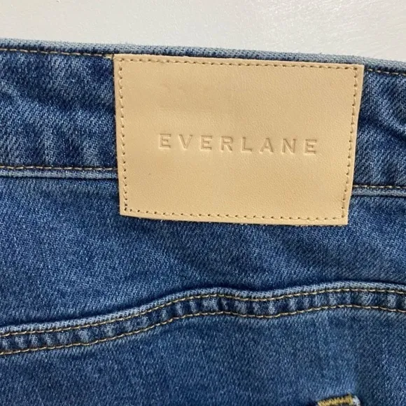 Everlane The Way High Cropped Raw Hem Jeans in Vintage Indigo, Women's Size 35