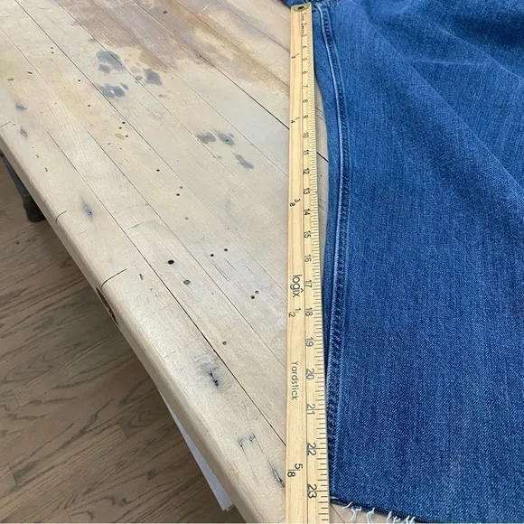 Everlane The Way High Cropped Raw Hem Jeans in Vintage Indigo, Women's Size 35