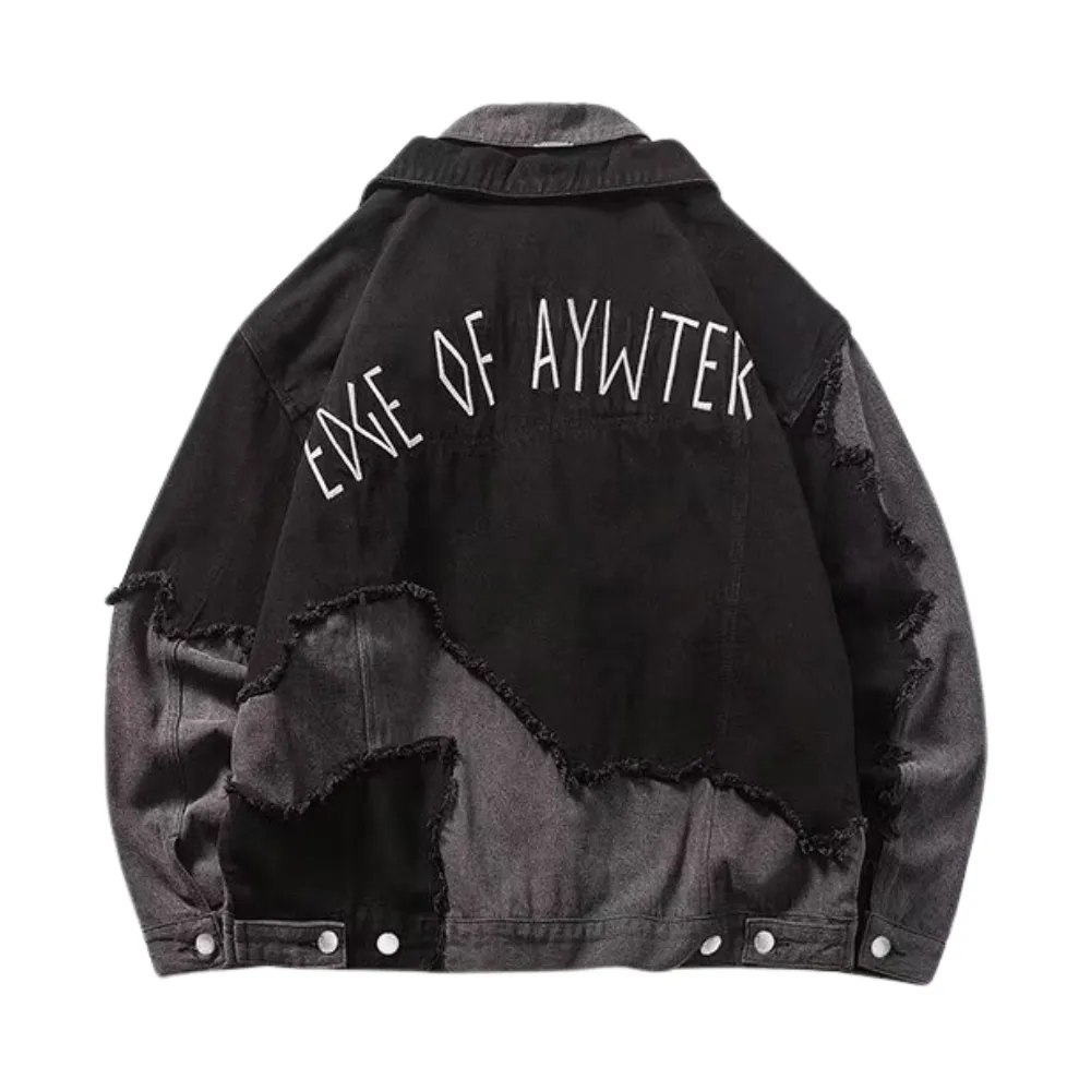 Fake Two Piece Patchwork Denim Jacket