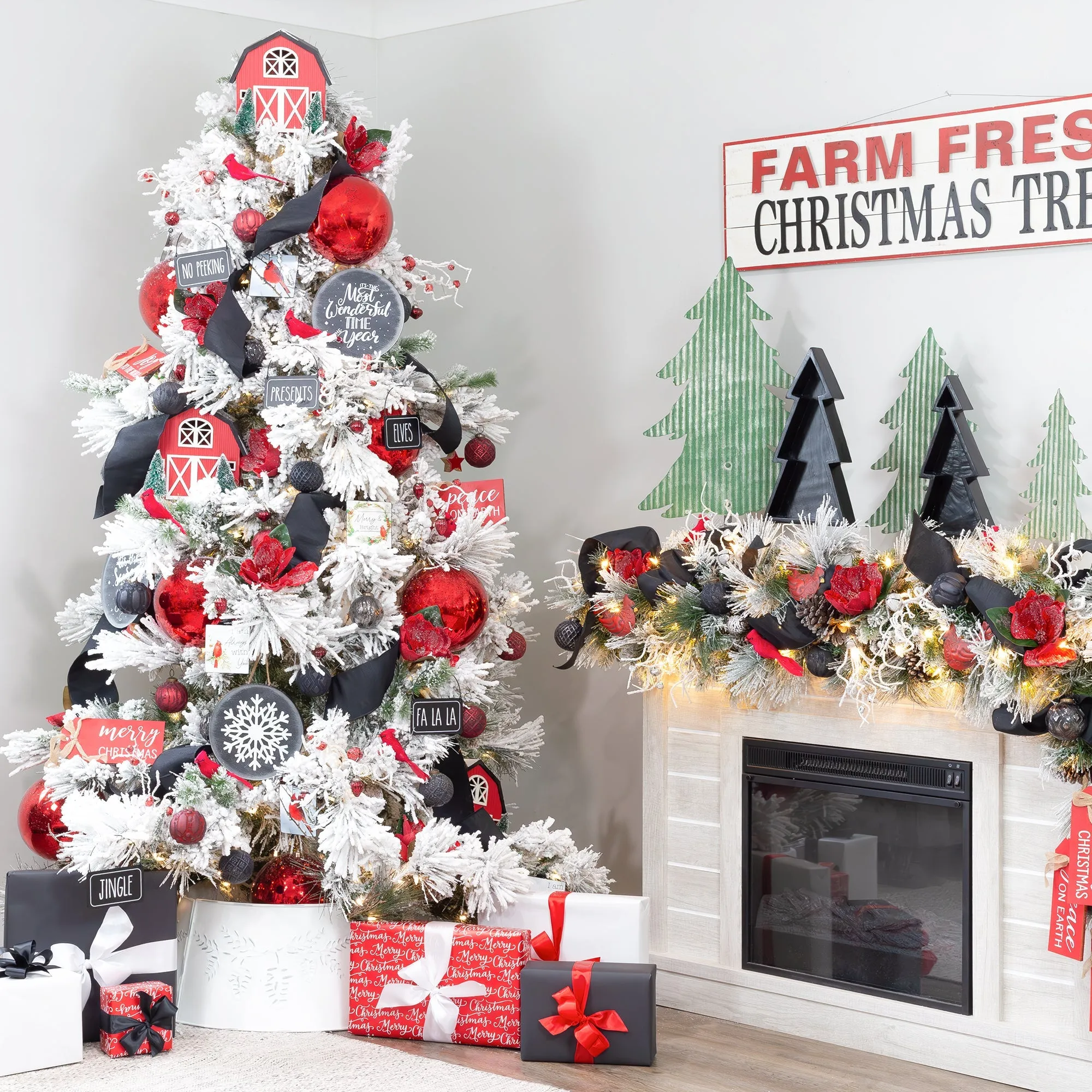 Farmhouse Ball Ornaments (Set of 6)