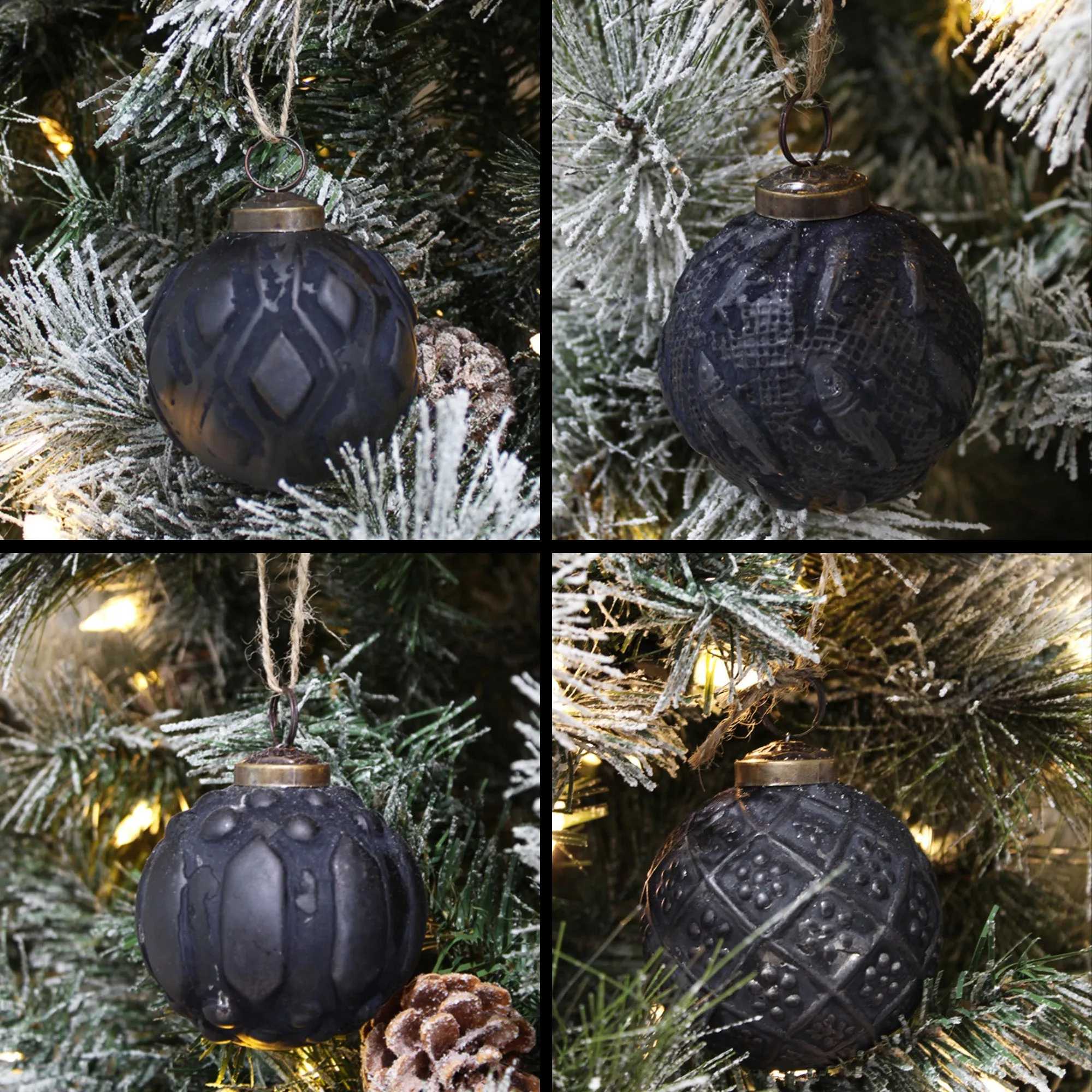 Farmhouse Ball Ornaments (Set of 6)