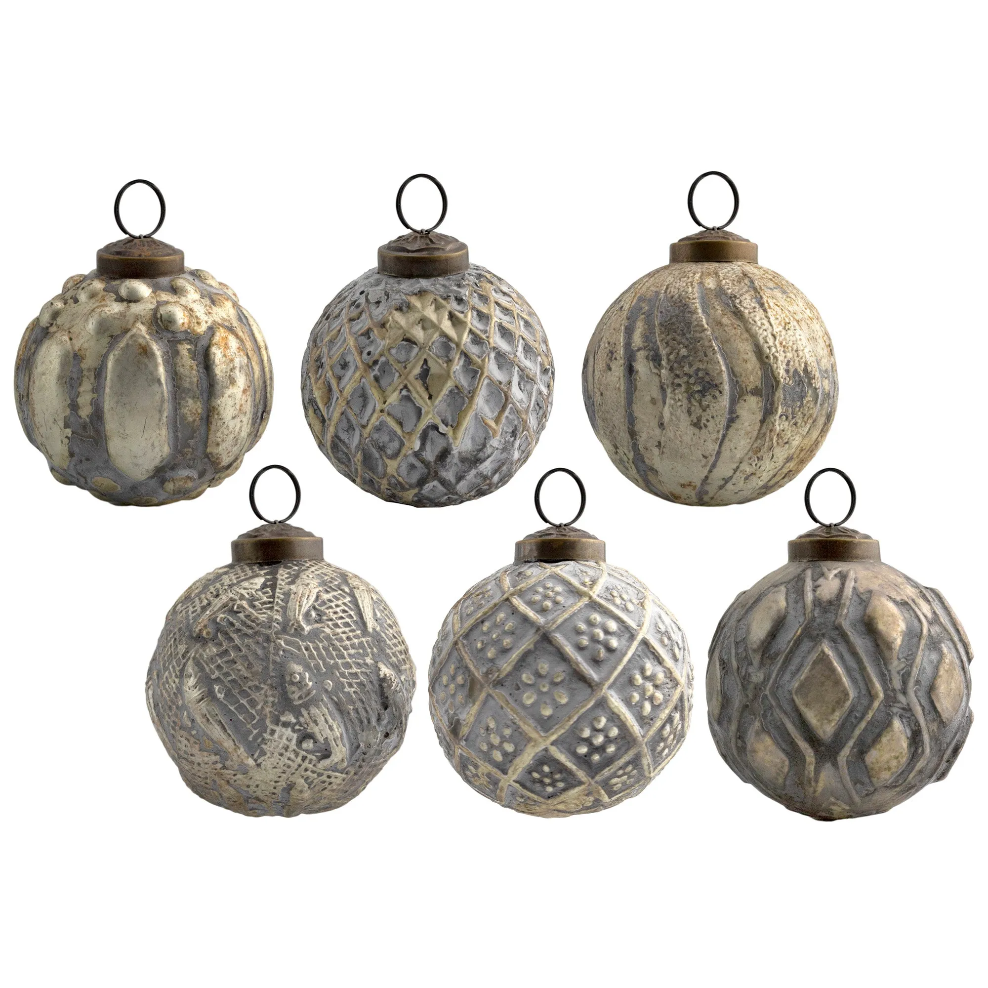 Farmhouse Ball Ornaments (Set of 6)