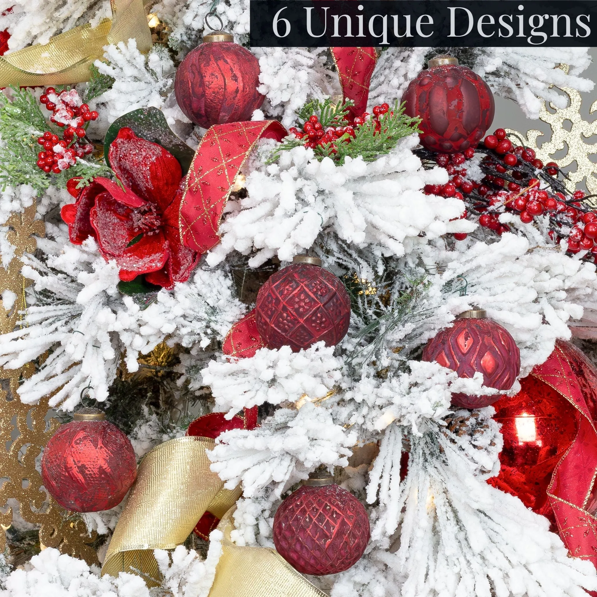 Farmhouse Ball Ornaments (Set of 6)