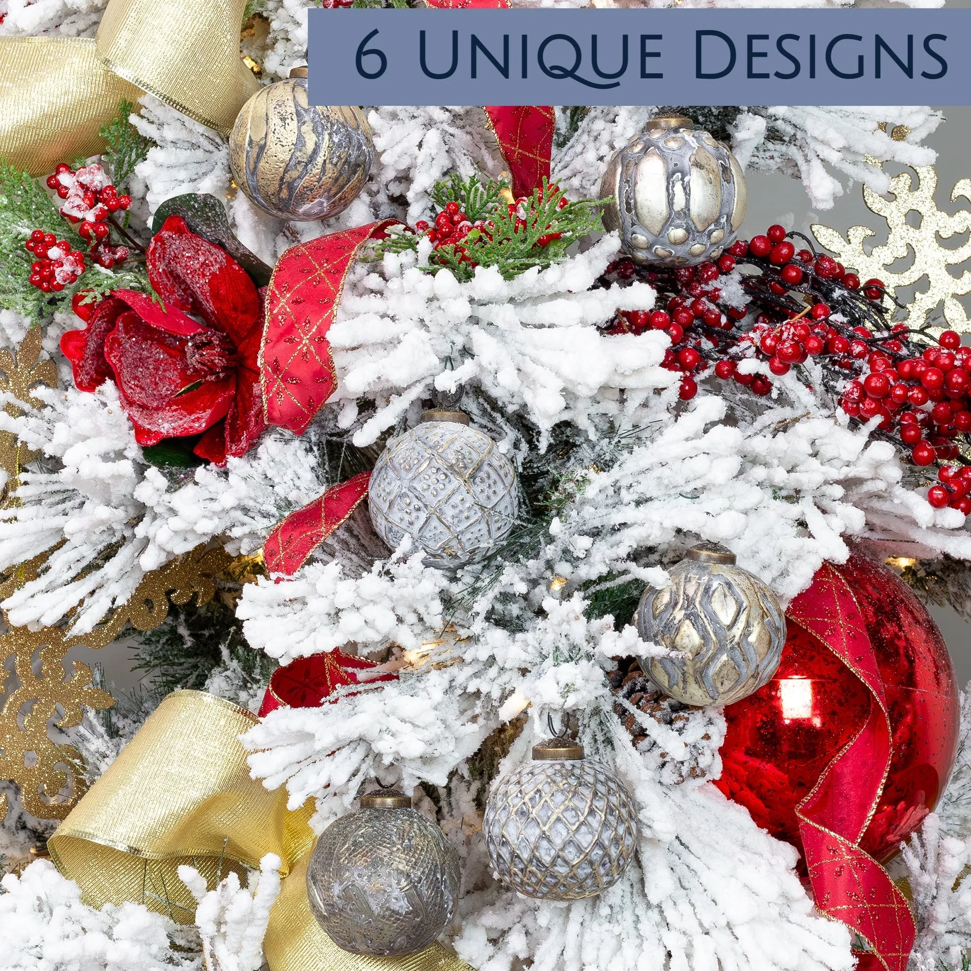 Farmhouse Ball Ornaments (Set of 6)