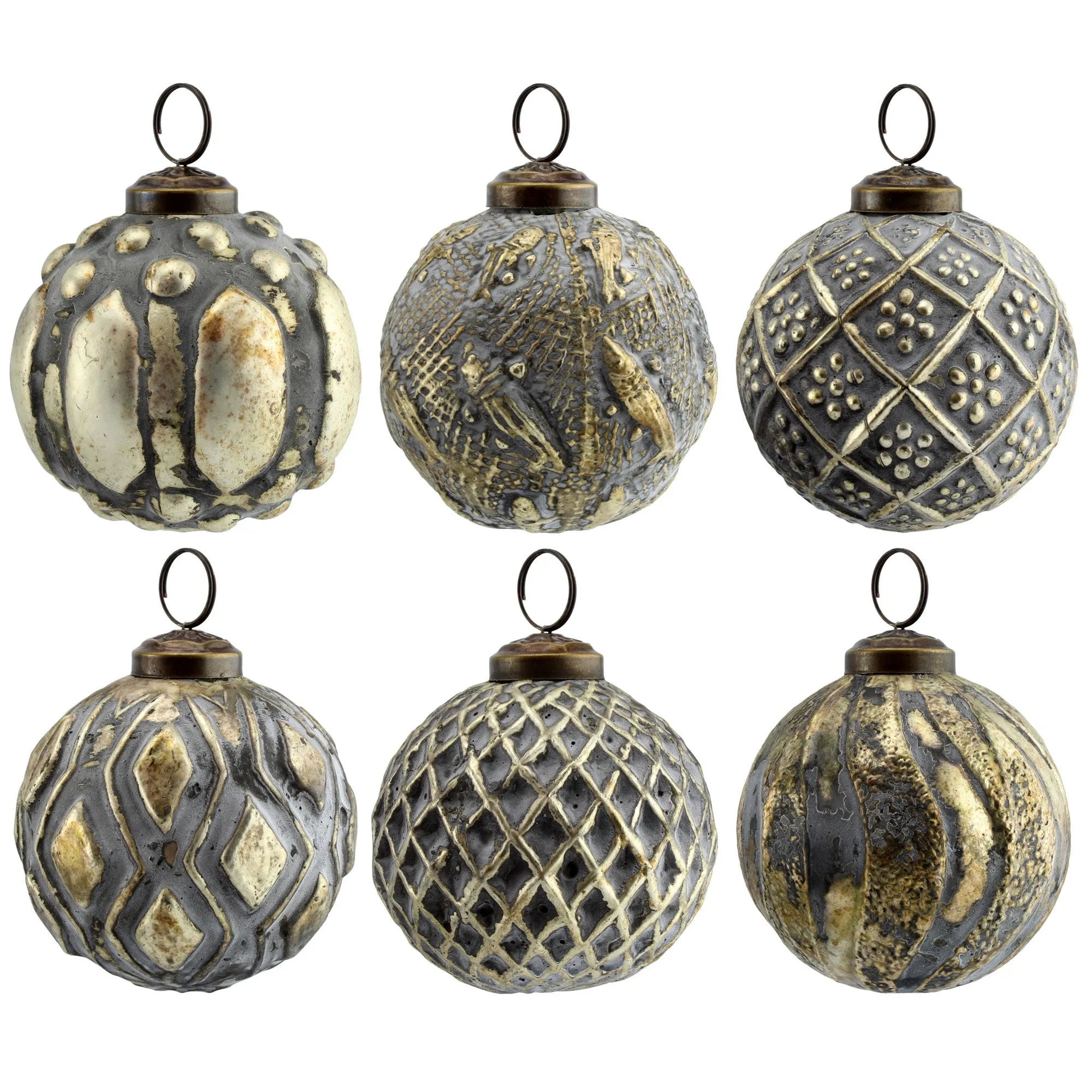 Farmhouse Ball Ornaments (Set of 6)