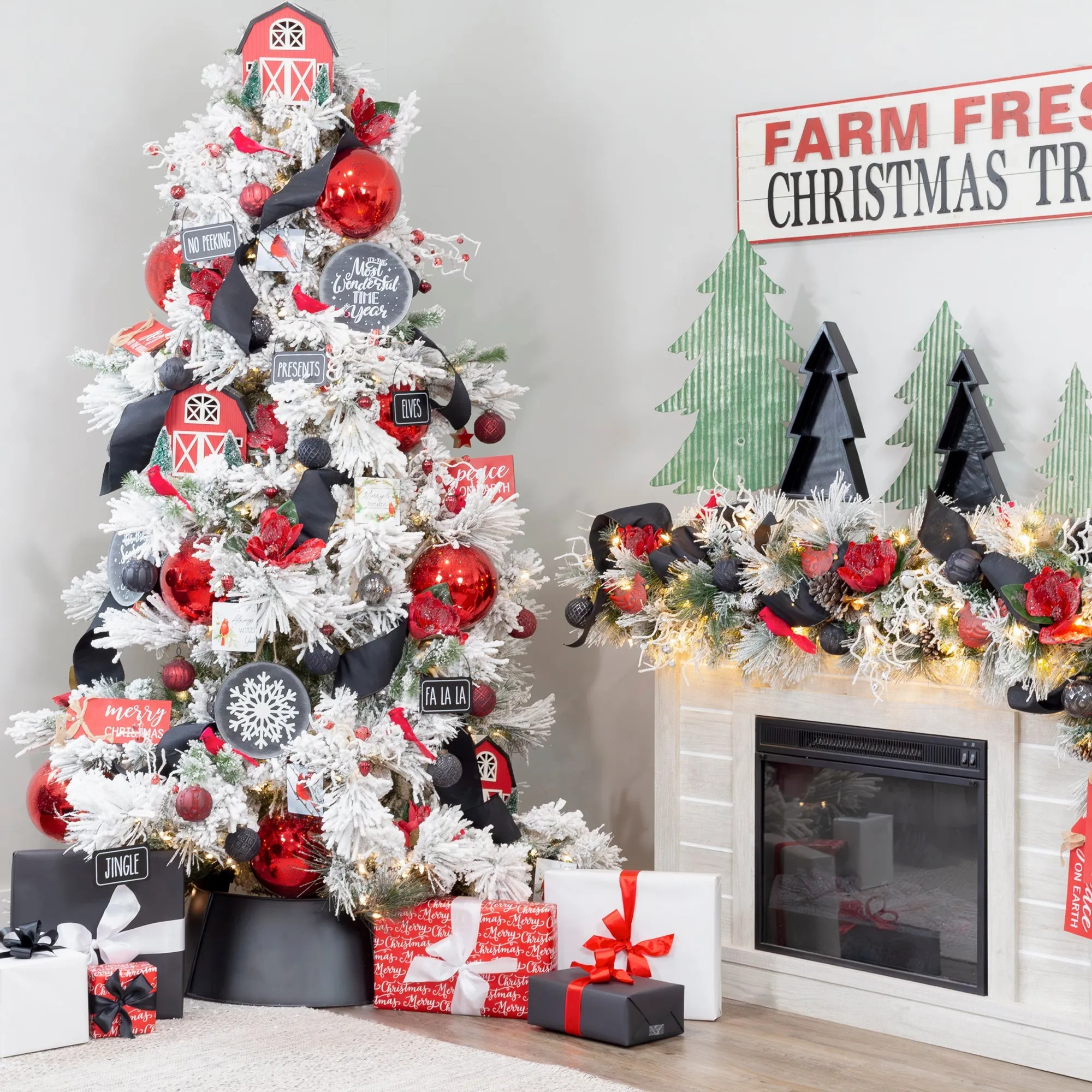 Farmhouse Ball Ornaments (Set of 6)