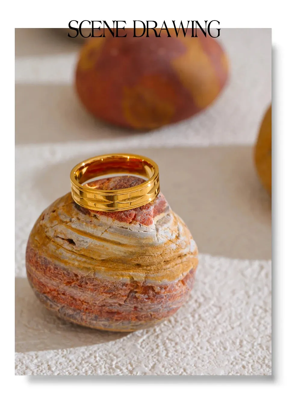 Fiora Carved 18k Gold Band Ring