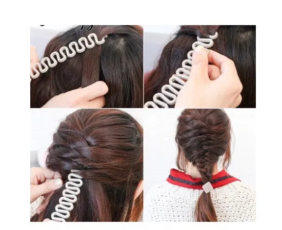 Fish bone wave braider