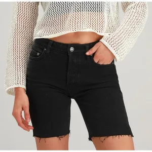 Free People Avery Black Bermuda Cut Off Shorts OB941685 Size 26