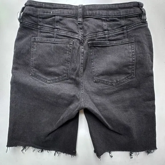 Free People Avery Black Bermuda Cut Off Shorts OB941685 Size 26