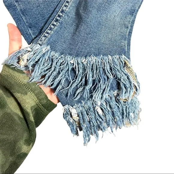 Free People High Rise Great Heights Frayed Bottom Hem Skinny Jeans Size 28