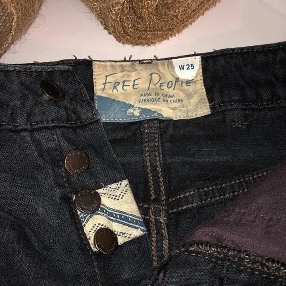 FREE PEOPLE Patch Denim Mini Skirt