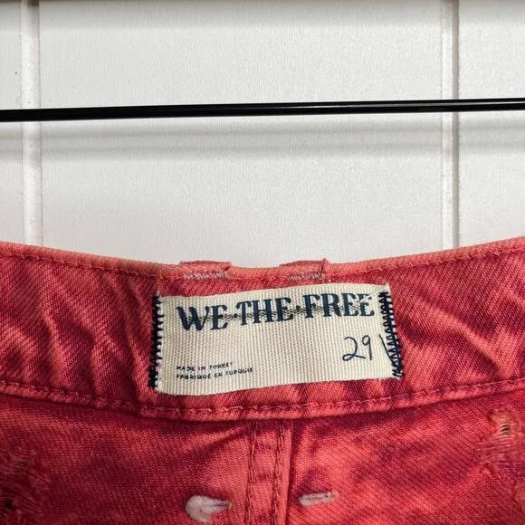 Free People shorts high rise distressed cotton