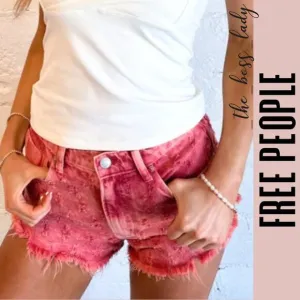 Free People shorts high rise distressed cotton