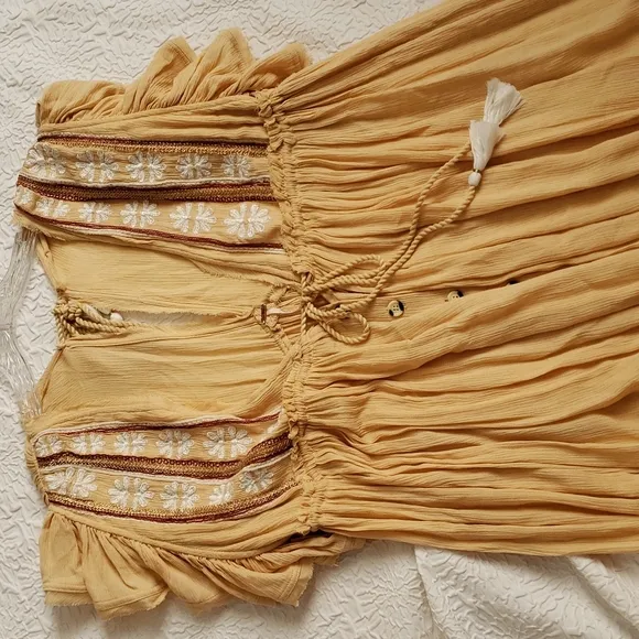 Free People Will Wait For You Midi Dress Garbanzo Bean Size xs