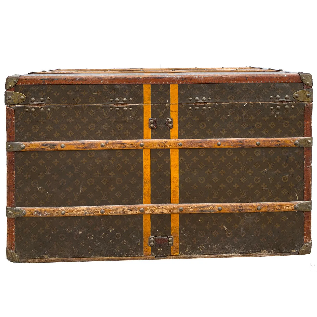 French Louis Vuitton for Arthur Gilmore Classic Monogram Canvas Steamer Trunk