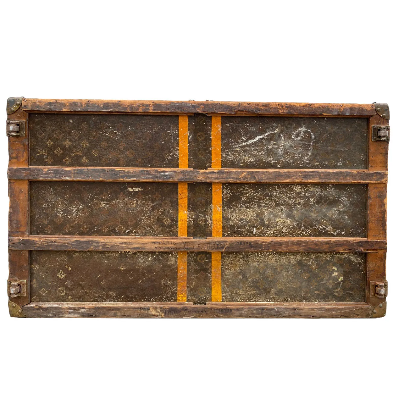 French Louis Vuitton for Arthur Gilmore Classic Monogram Canvas Steamer Trunk