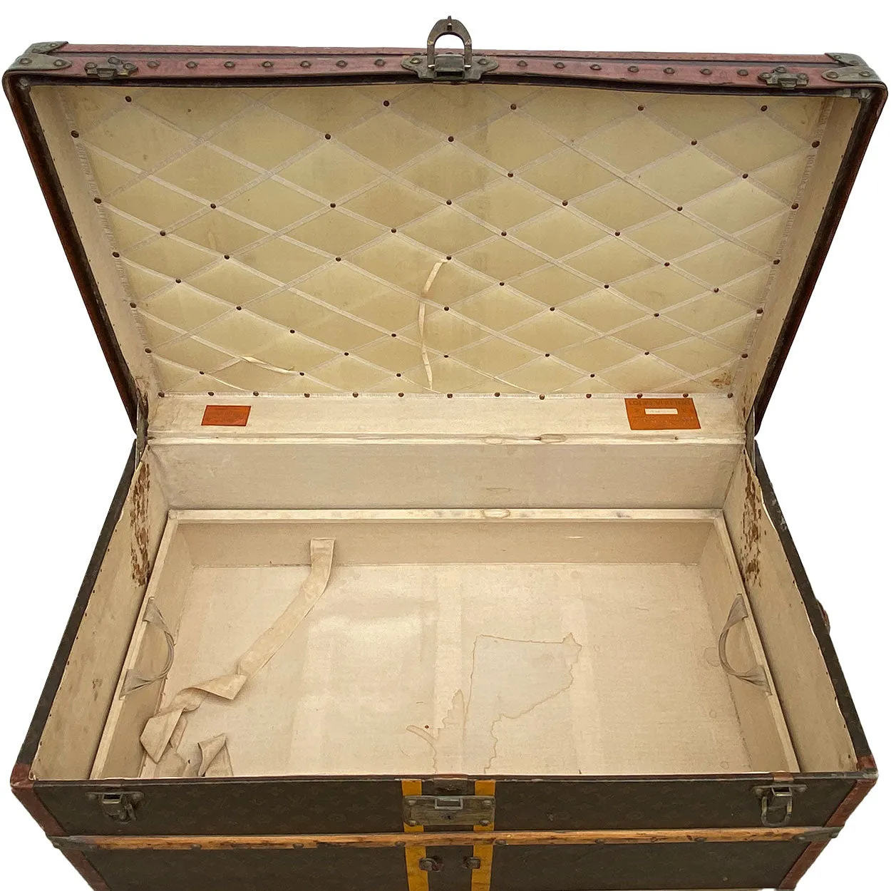 French Louis Vuitton for Arthur Gilmore Classic Monogram Canvas Steamer Trunk
