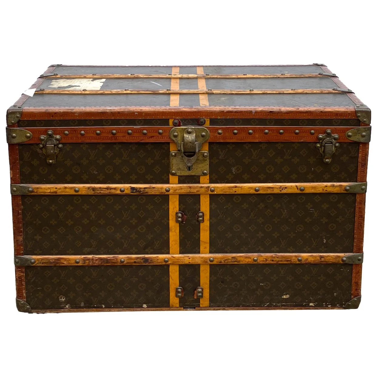 French Louis Vuitton for Arthur Gilmore Classic Monogram Canvas Steamer Trunk