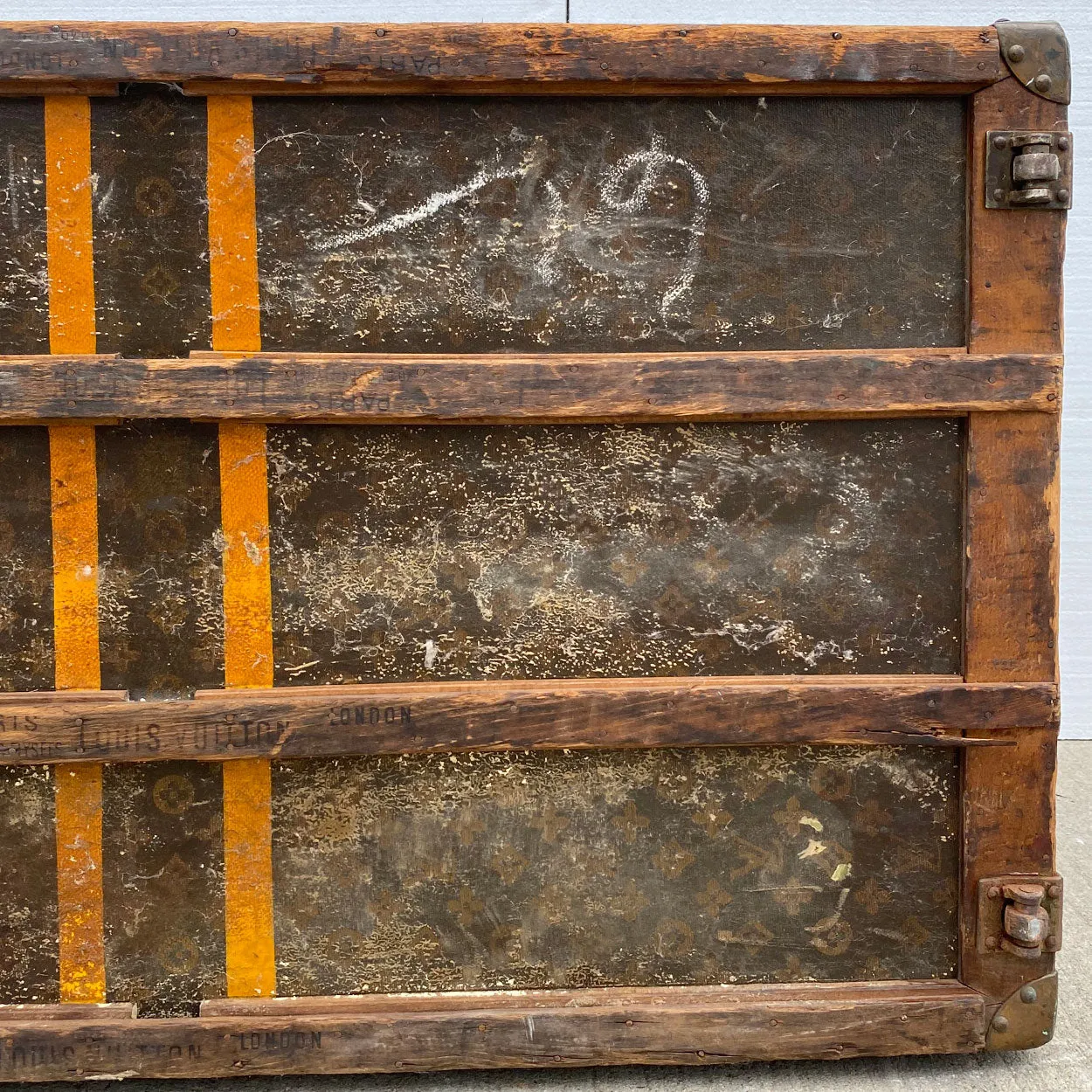 French Louis Vuitton for Arthur Gilmore Classic Monogram Canvas Steamer Trunk