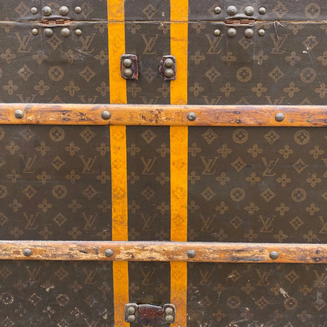 French Louis Vuitton for Arthur Gilmore Classic Monogram Canvas Steamer Trunk