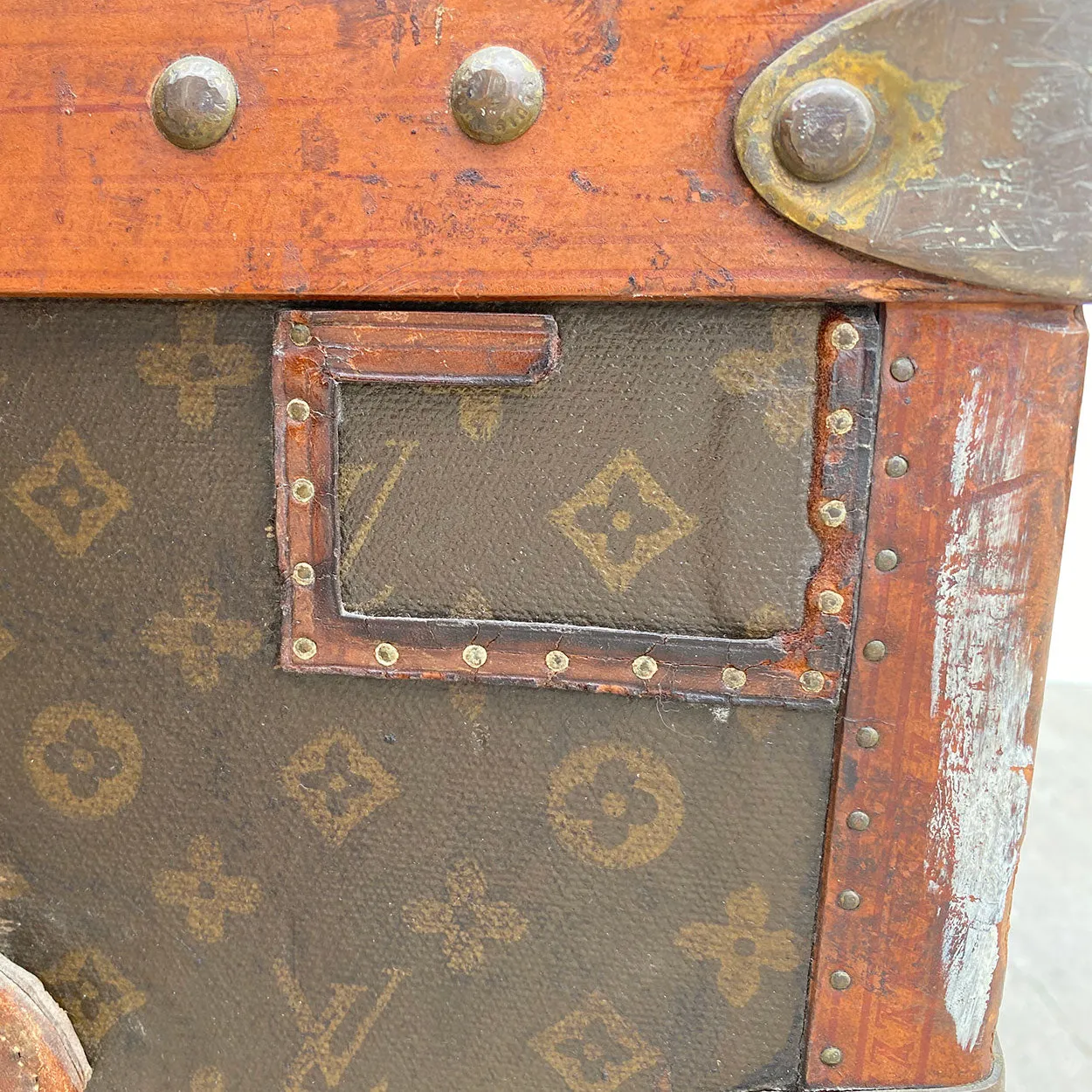 French Louis Vuitton for Arthur Gilmore Classic Monogram Canvas Steamer Trunk