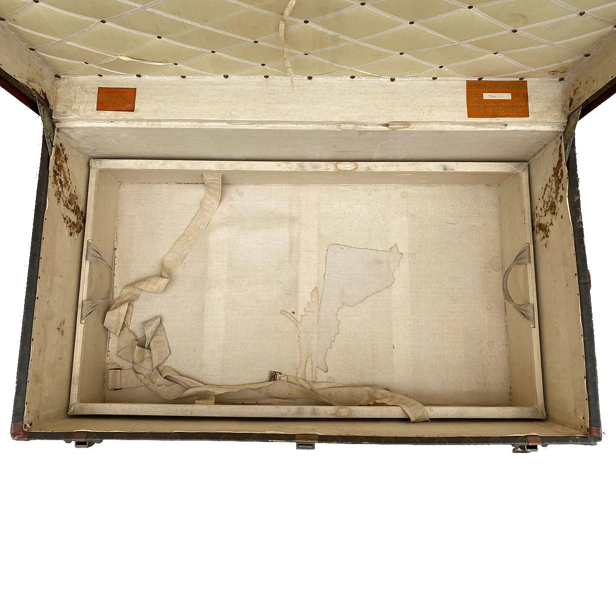 French Louis Vuitton for Arthur Gilmore Classic Monogram Canvas Steamer Trunk