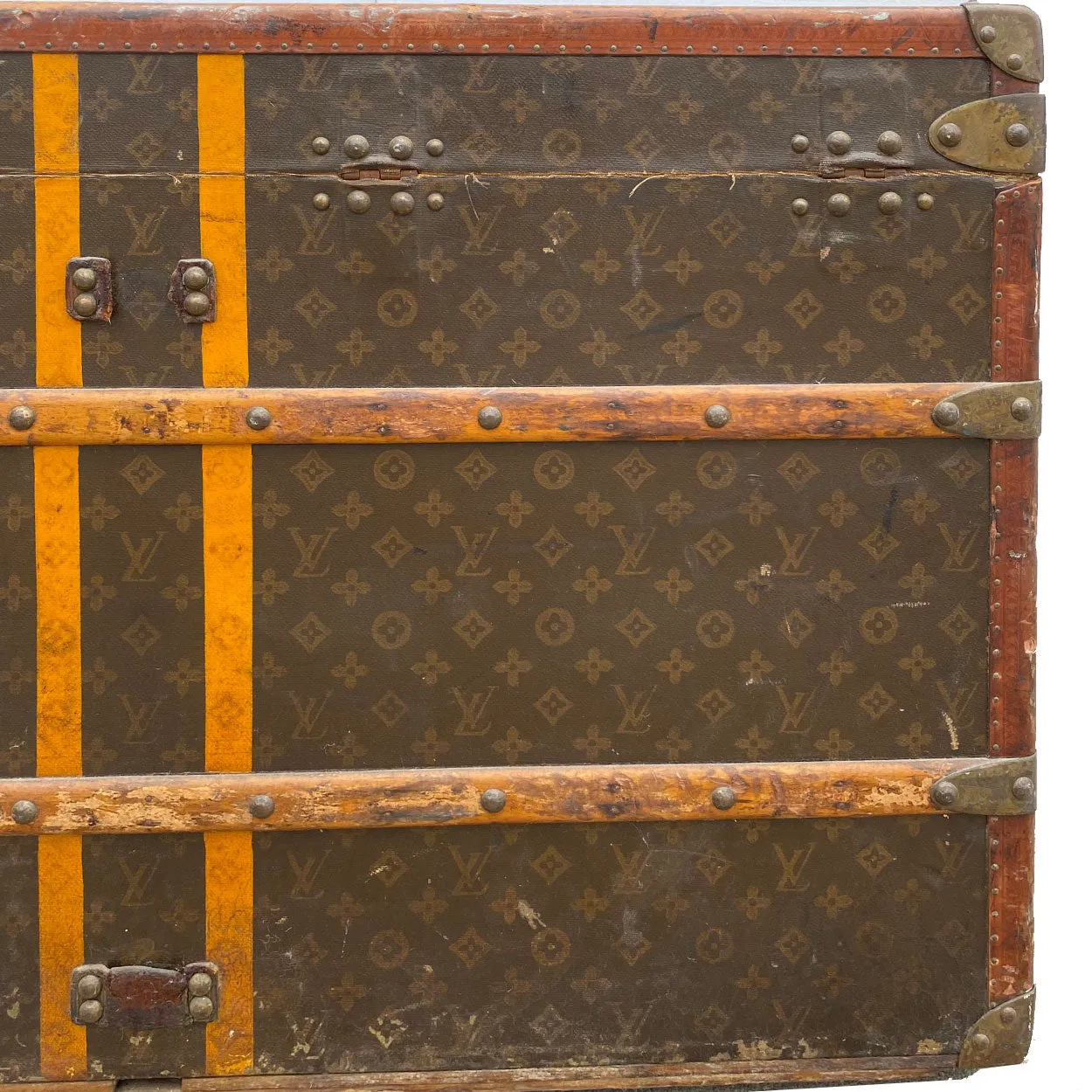 French Louis Vuitton for Arthur Gilmore Classic Monogram Canvas Steamer Trunk
