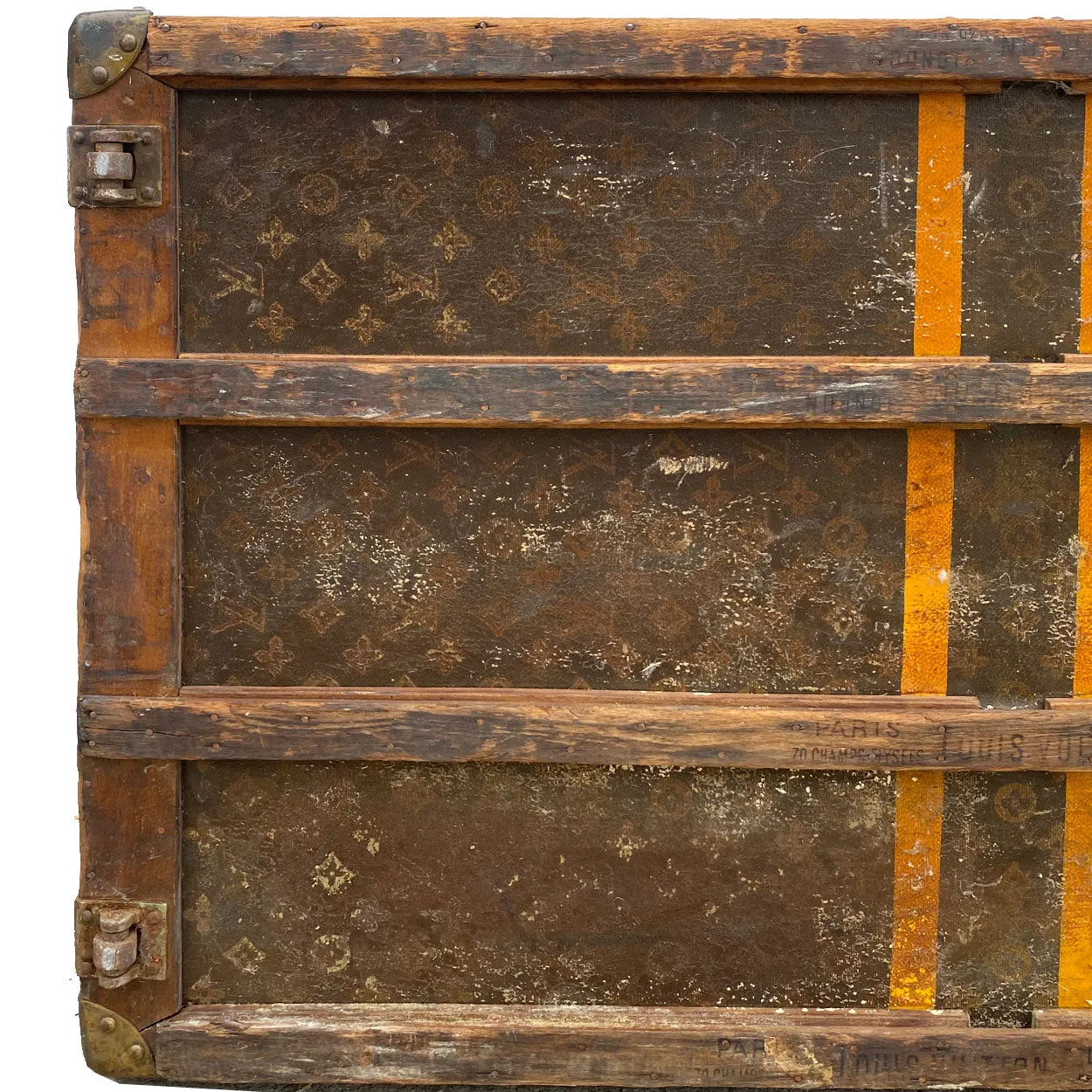 French Louis Vuitton for Arthur Gilmore Classic Monogram Canvas Steamer Trunk