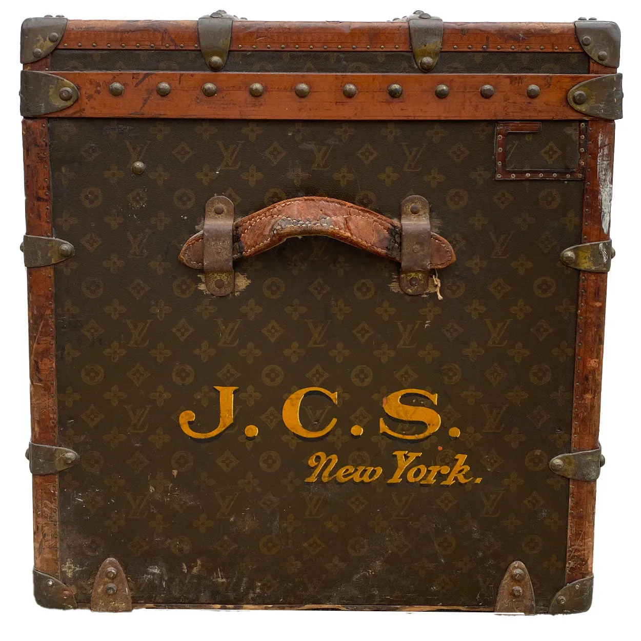 French Louis Vuitton for Arthur Gilmore Classic Monogram Canvas Steamer Trunk