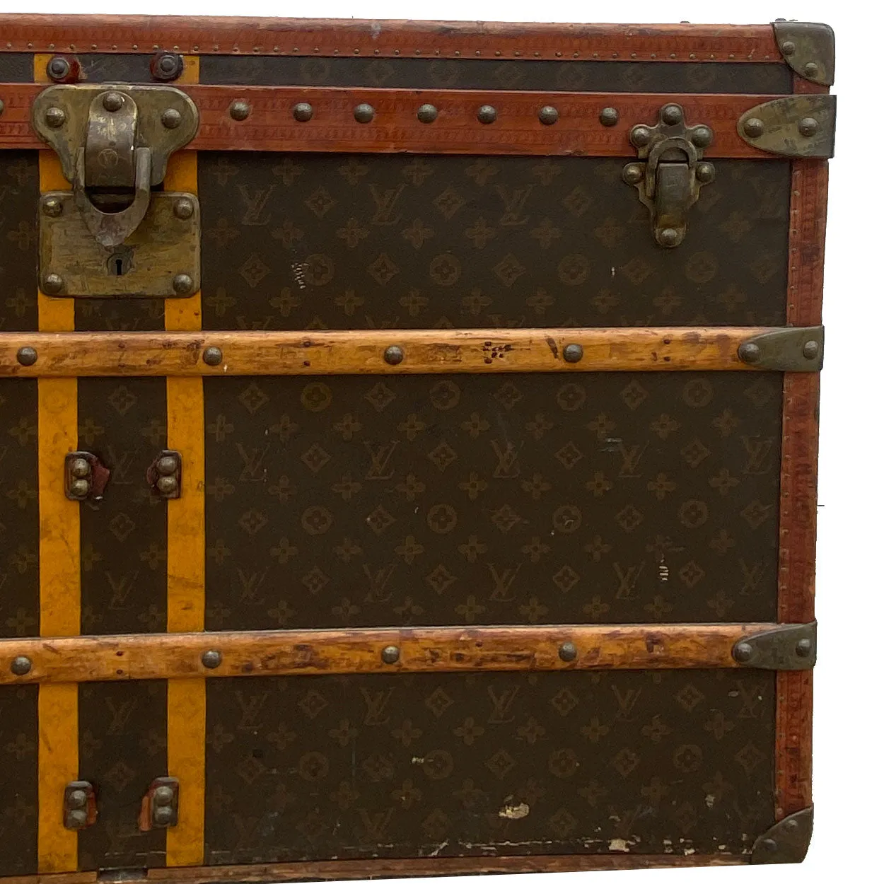 French Louis Vuitton for Arthur Gilmore Classic Monogram Canvas Steamer Trunk
