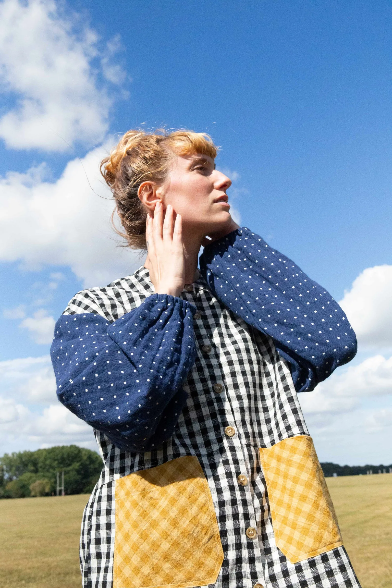 Gale Shirt Patchwork Check