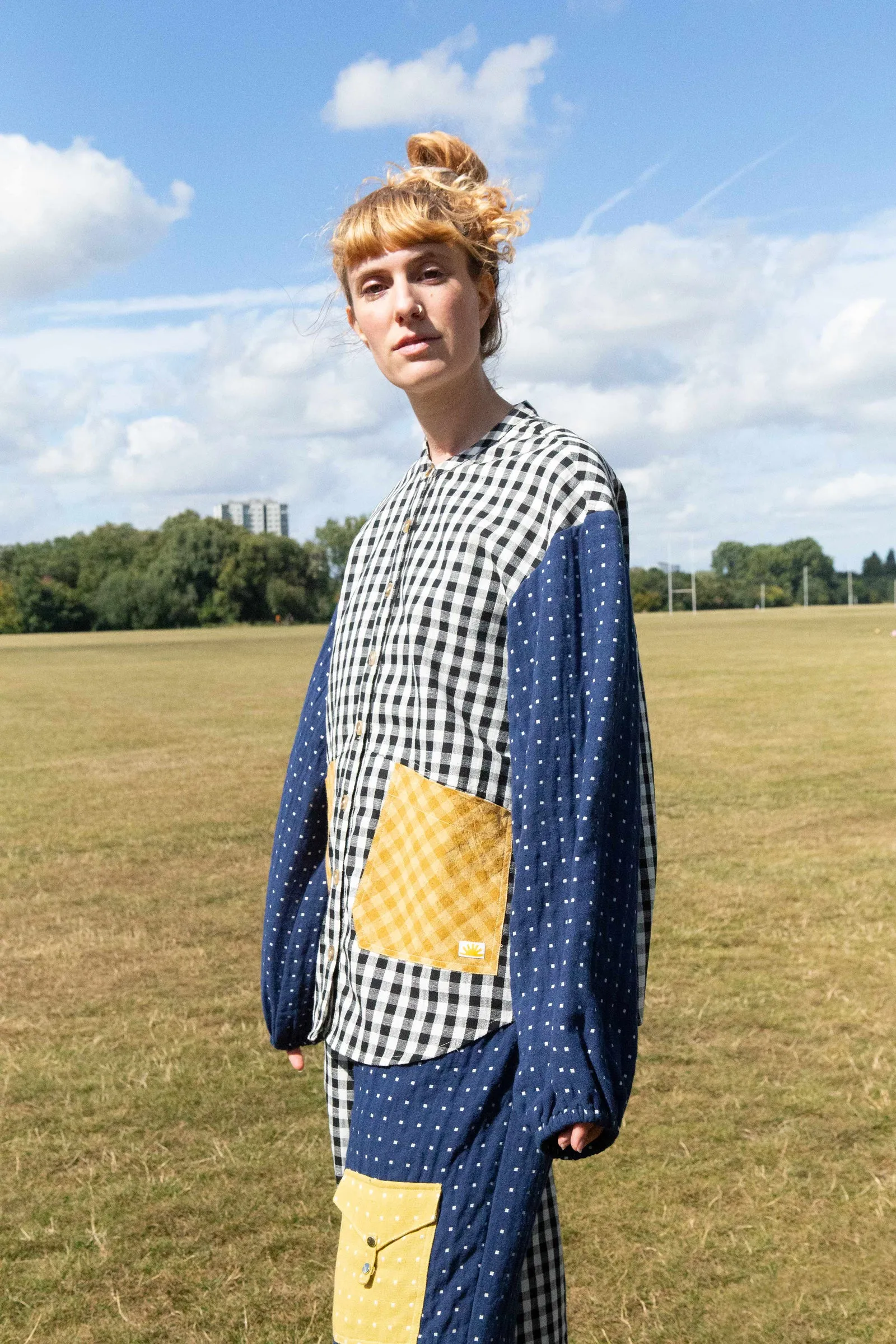 Gale Shirt Patchwork Check