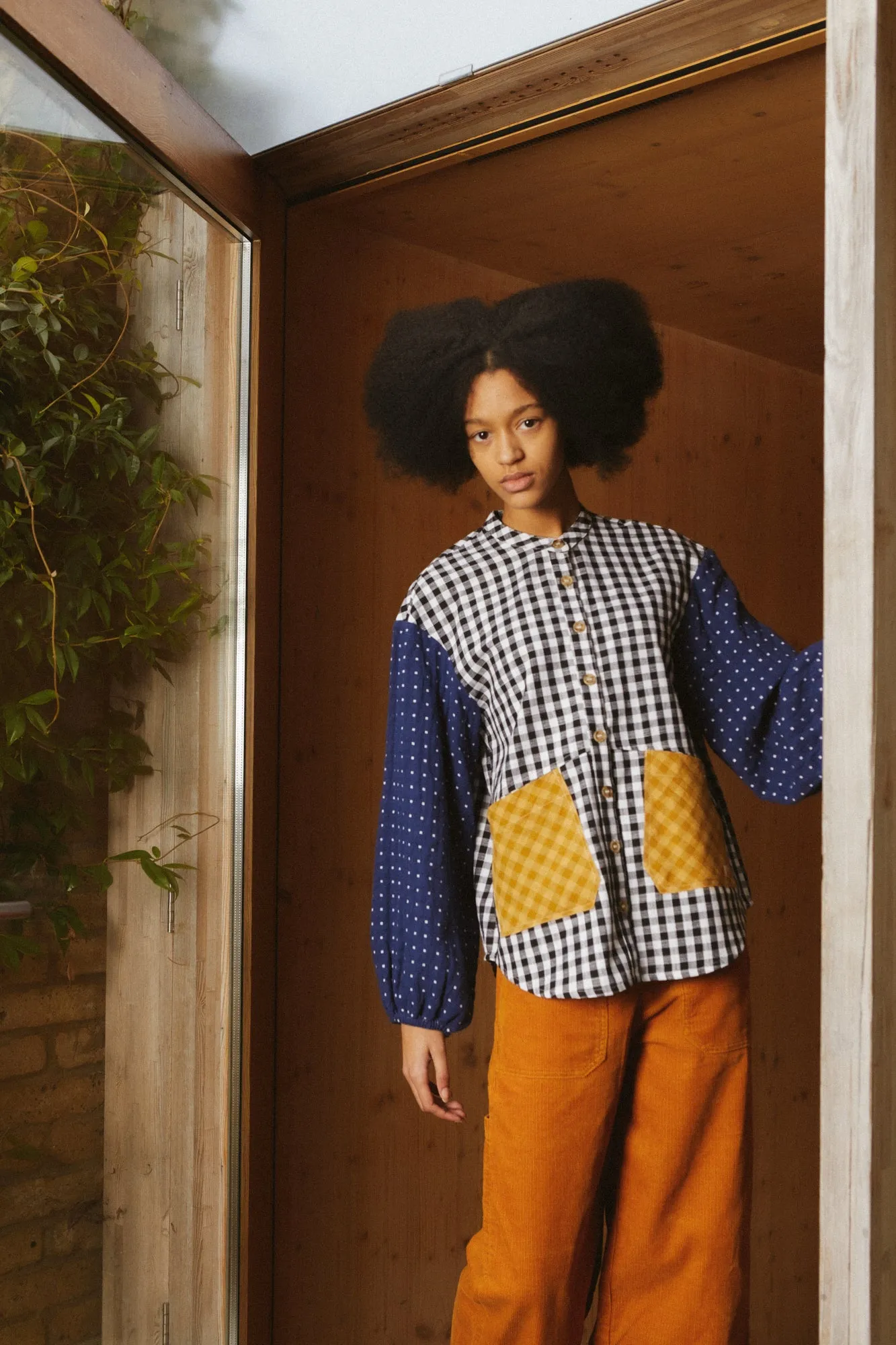 Gale Shirt Patchwork Check