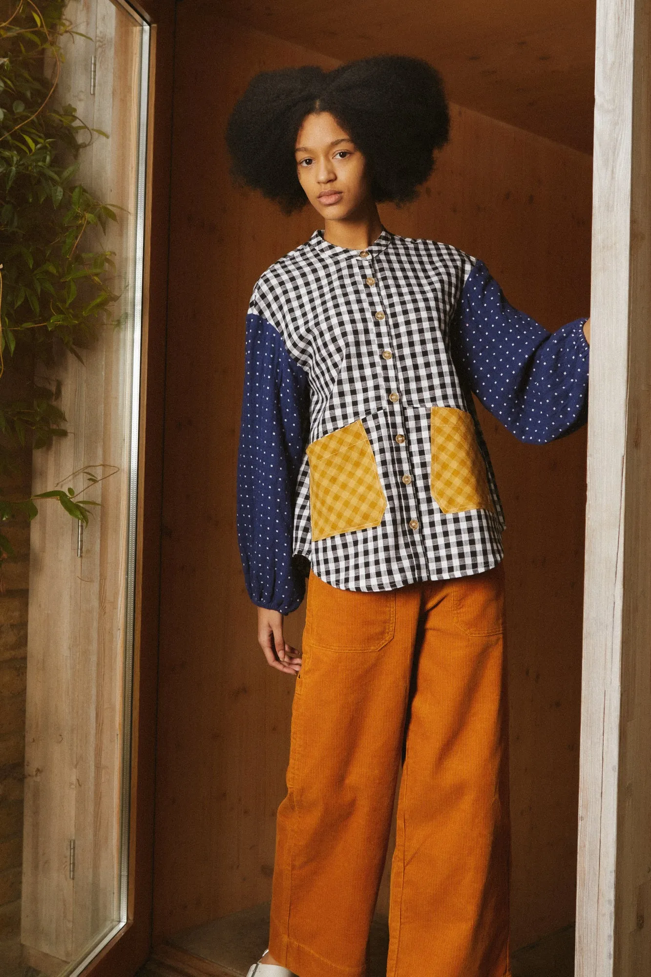 Gale Shirt Patchwork Check