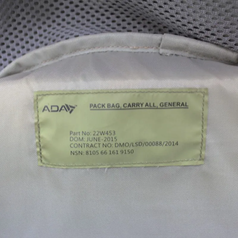 Genuine Australian Army ADA Military Surplus Carry all 60L