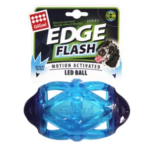 GiGwi Tpr Rugby With Two Led Dog Toy, Blue