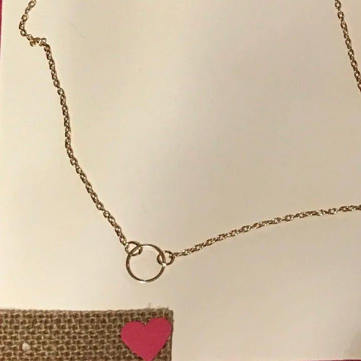 Gold Circle Minimalist Necklace