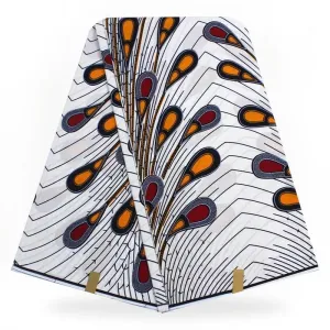 Golden Tear Drop Zulu African Tribal Printed Cotton