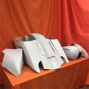 Harley Davidson 5" Fifty Five Stretched Saddlebag LED Fender Tank Shroud Side Covers Full Body Kit - Dual CutOuts