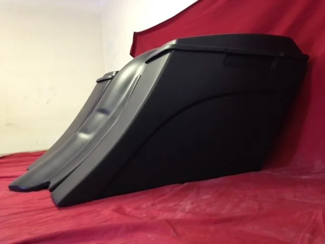 Harley Davidson 6" Extended Saddlebags Out &amp; Down Bags   Lids &amp; Custom Rear Fender No Cut Outs - PROMO