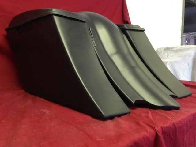 Harley Davidson 6" Extended Saddlebags Out &amp; Down Bags   Lids &amp; Custom Rear Fender No Cut Outs - PROMO